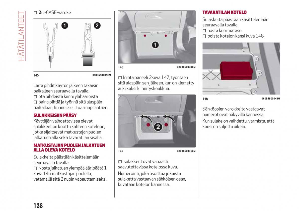 Alfa Romeo Giulia omistajan kasikirja / page 140