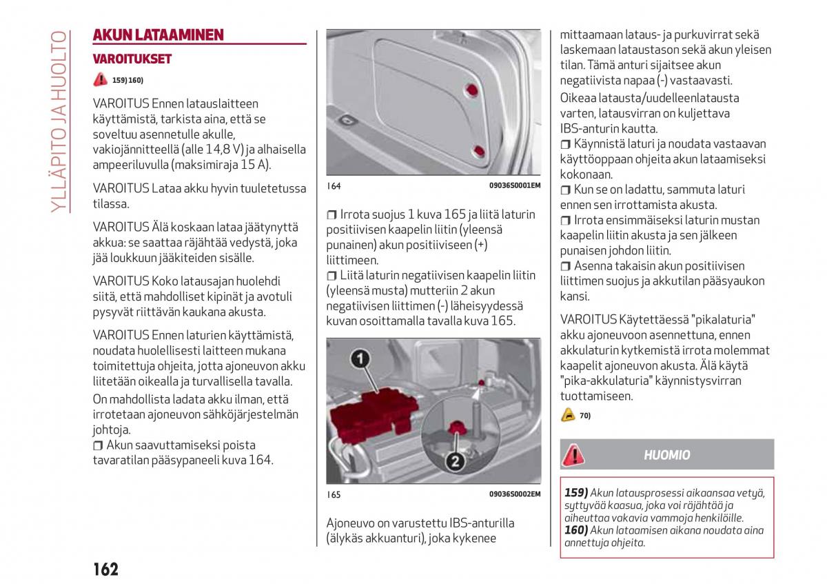 Alfa Romeo Giulia omistajan kasikirja / page 164