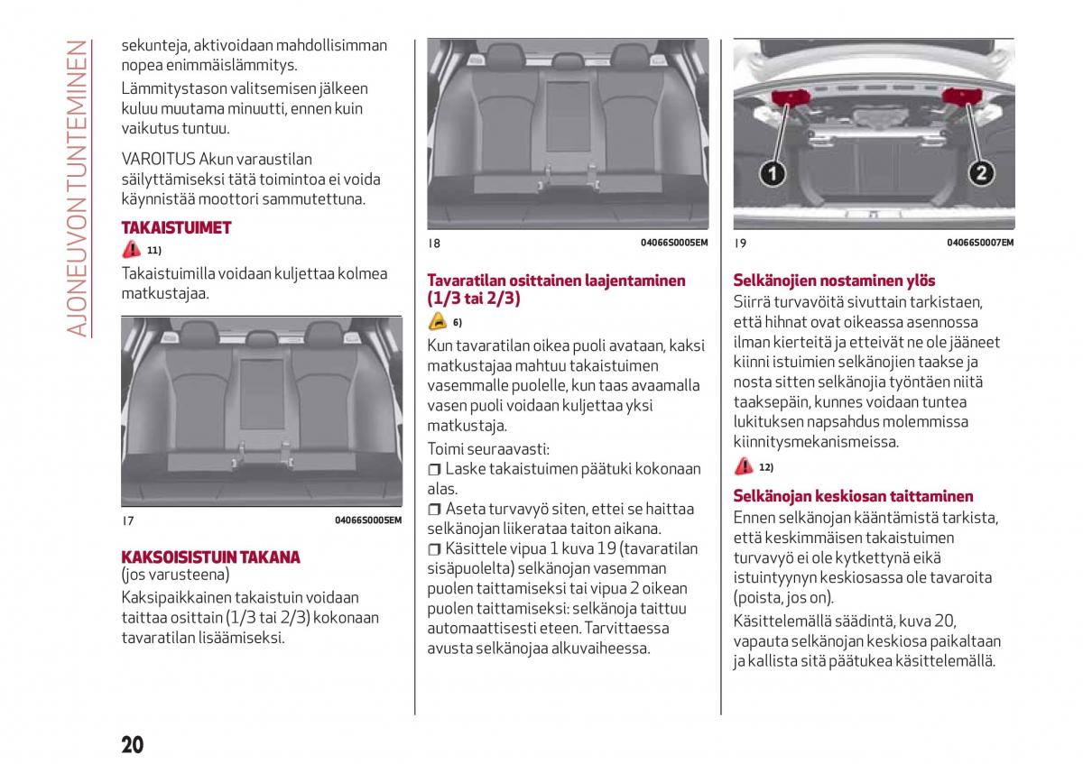 Alfa Romeo Giulia omistajan kasikirja / page 22