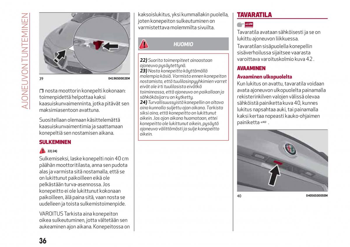 Alfa Romeo Giulia omistajan kasikirja / page 38