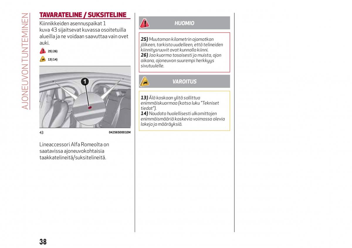 Alfa Romeo Giulia omistajan kasikirja / page 40