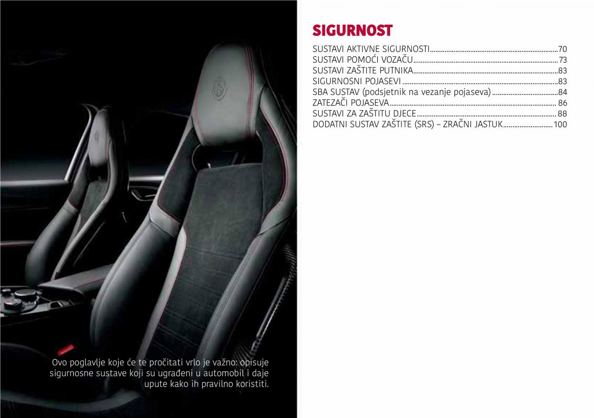 Alfa Romeo Giulia vlasnicko uputstvo / page 71