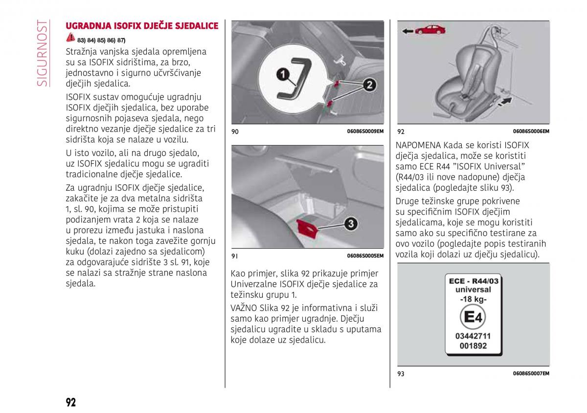 Alfa Romeo Giulia vlasnicko uputstvo / page 94