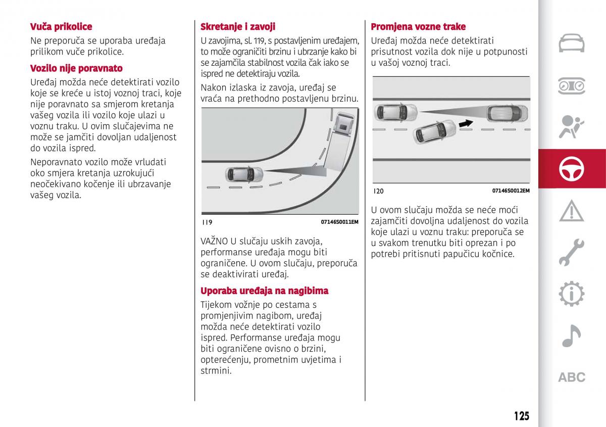 Alfa Romeo Giulia vlasnicko uputstvo / page 127