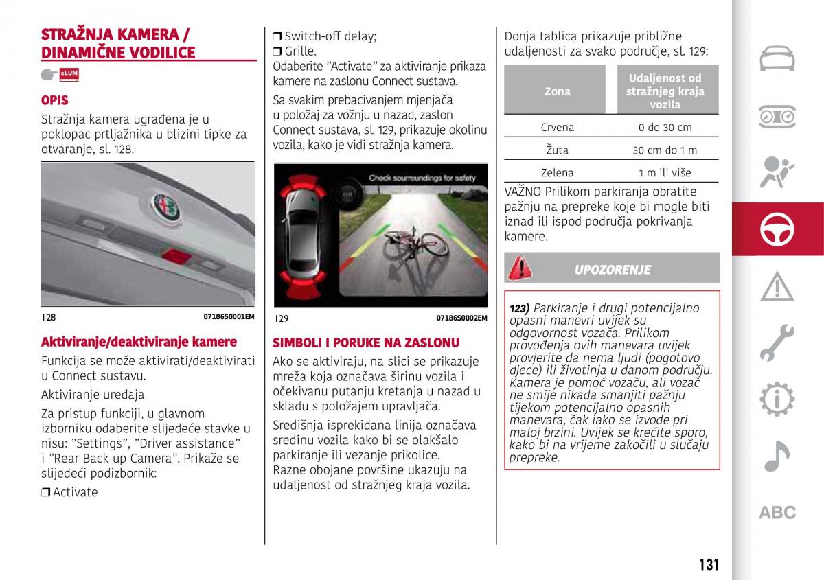 Alfa Romeo Giulia vlasnicko uputstvo / page 133