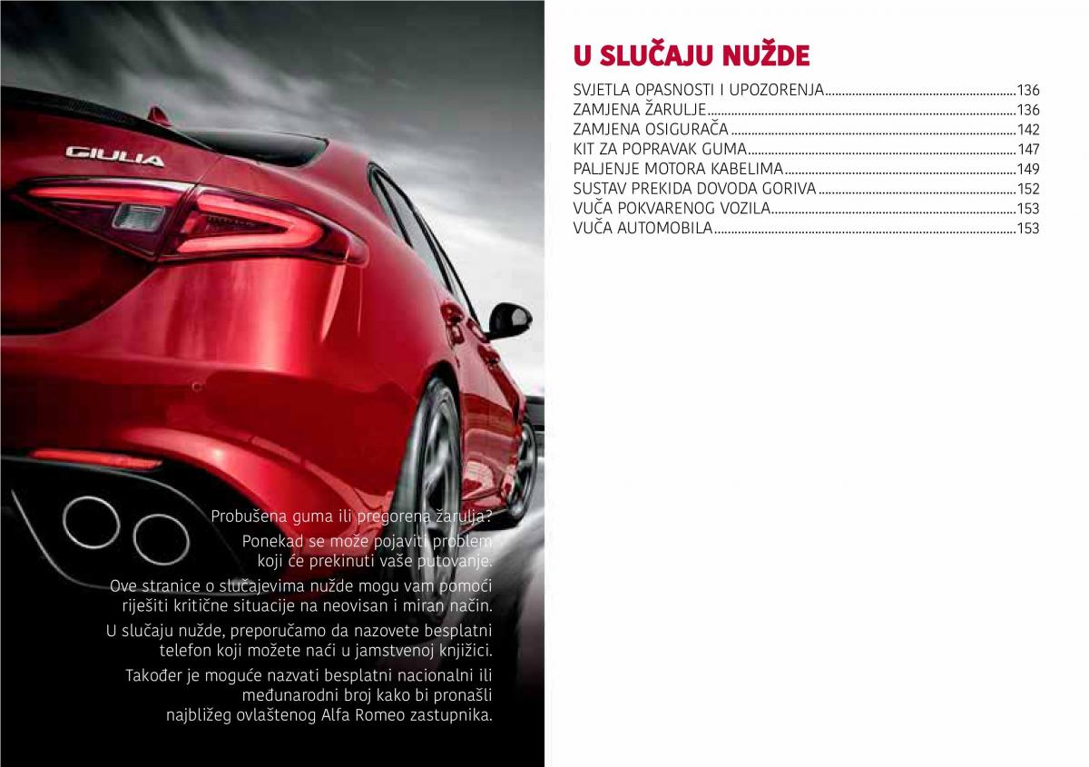 Alfa Romeo Giulia vlasnicko uputstvo / page 137