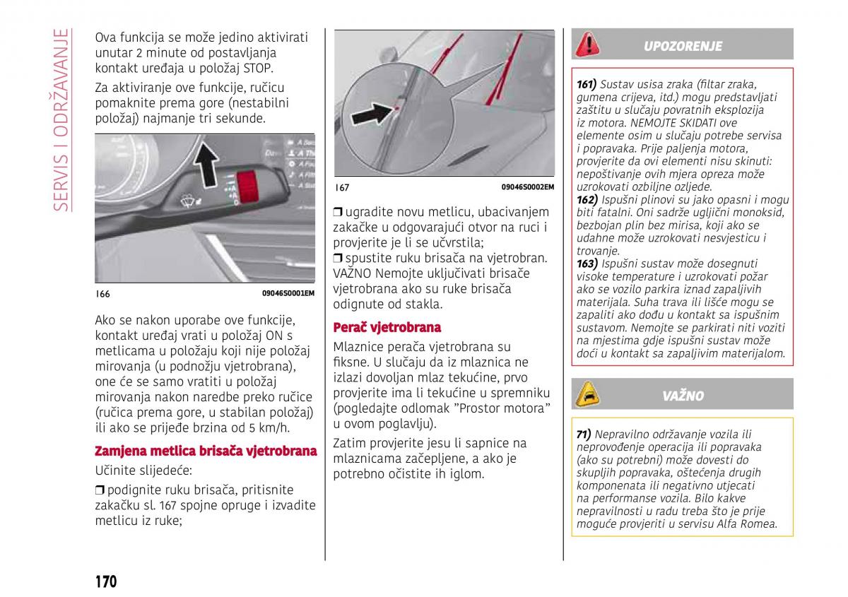 Alfa Romeo Giulia vlasnicko uputstvo / page 172