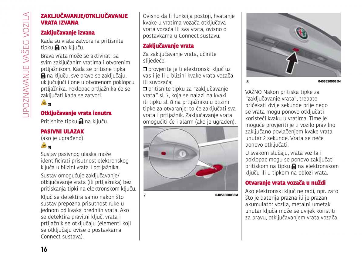 Alfa Romeo Giulia vlasnicko uputstvo / page 18