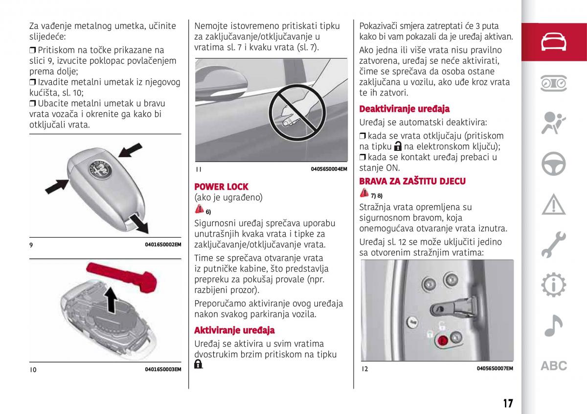 Alfa Romeo Giulia vlasnicko uputstvo / page 19