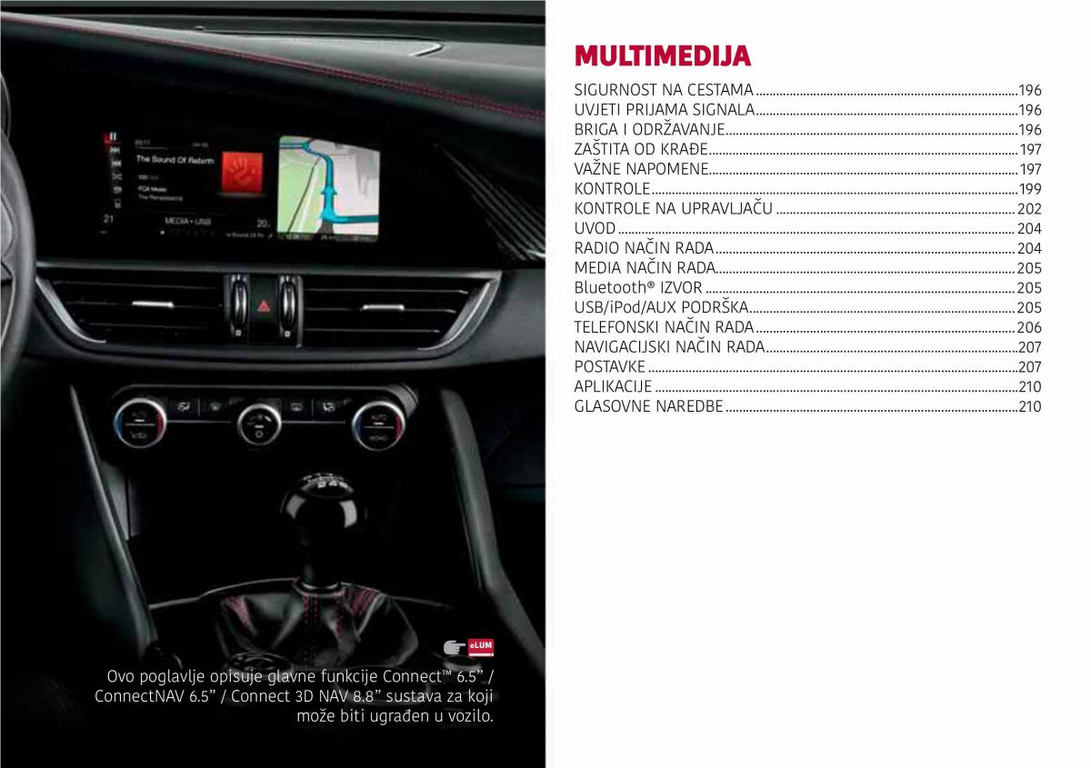 Alfa Romeo Giulia vlasnicko uputstvo / page 197