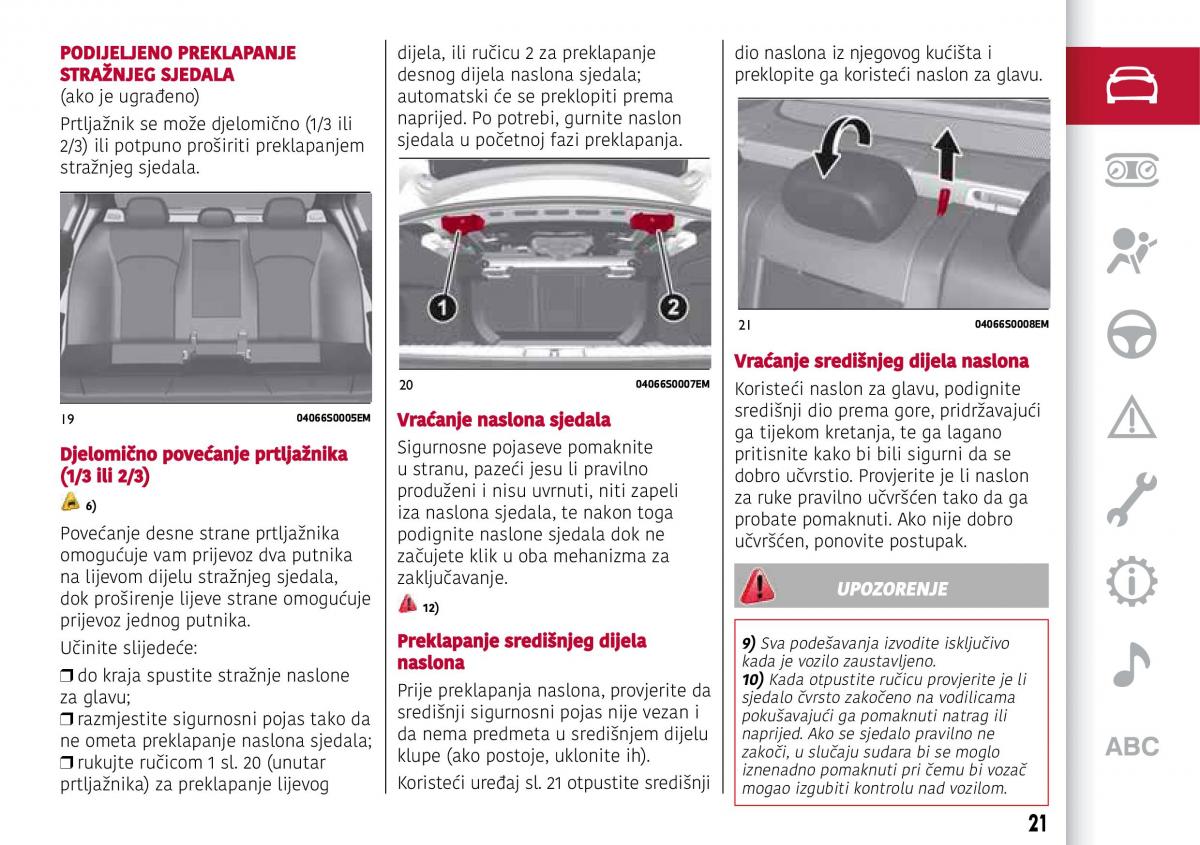 Alfa Romeo Giulia vlasnicko uputstvo / page 23