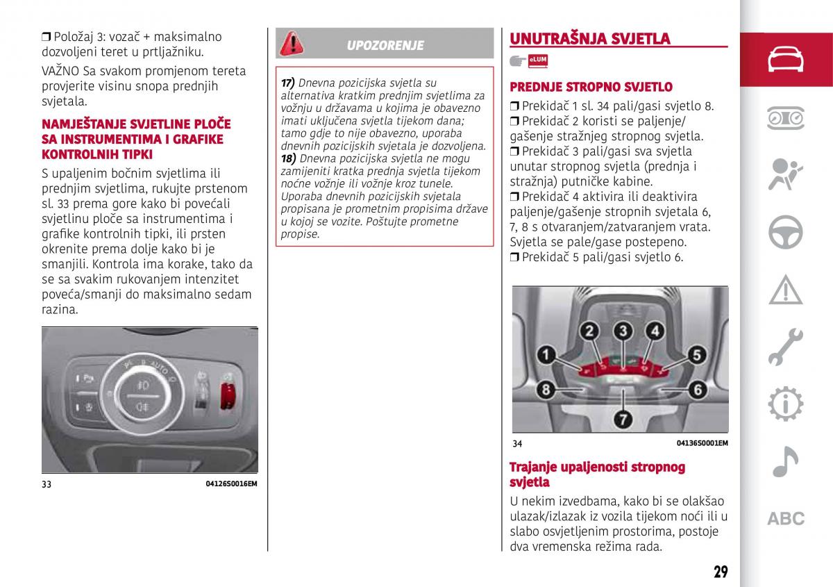 Alfa Romeo Giulia vlasnicko uputstvo / page 31