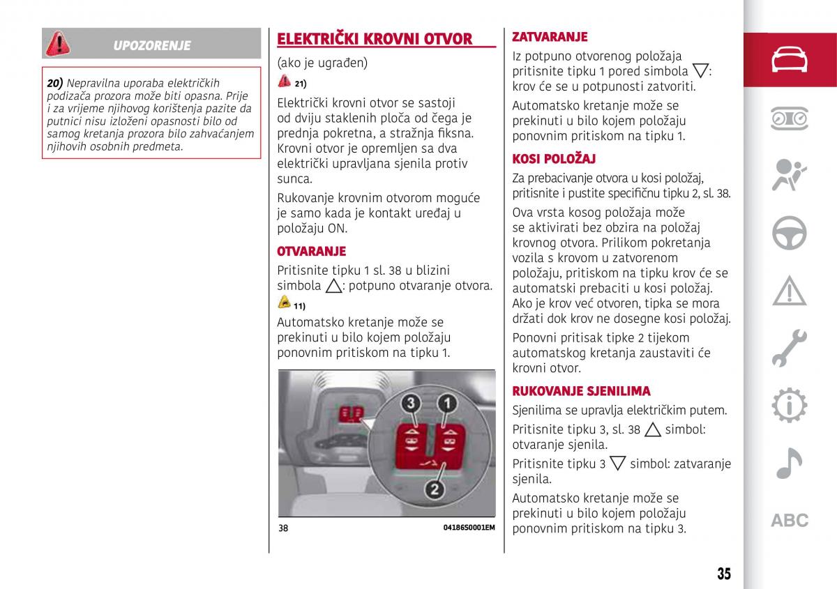 Alfa Romeo Giulia vlasnicko uputstvo / page 37