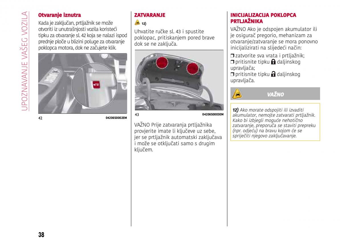 Alfa Romeo Giulia vlasnicko uputstvo / page 40