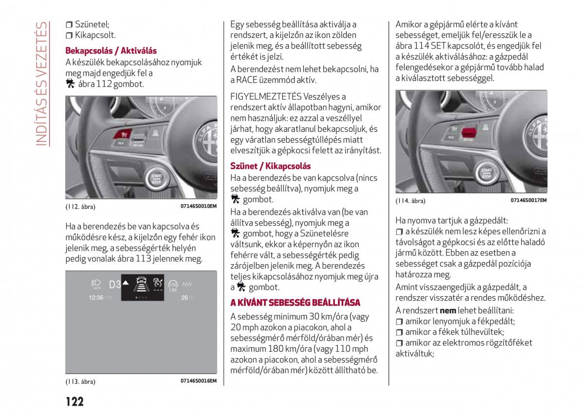 Alfa Romeo Giulia Kezelesi utmutato / page 124