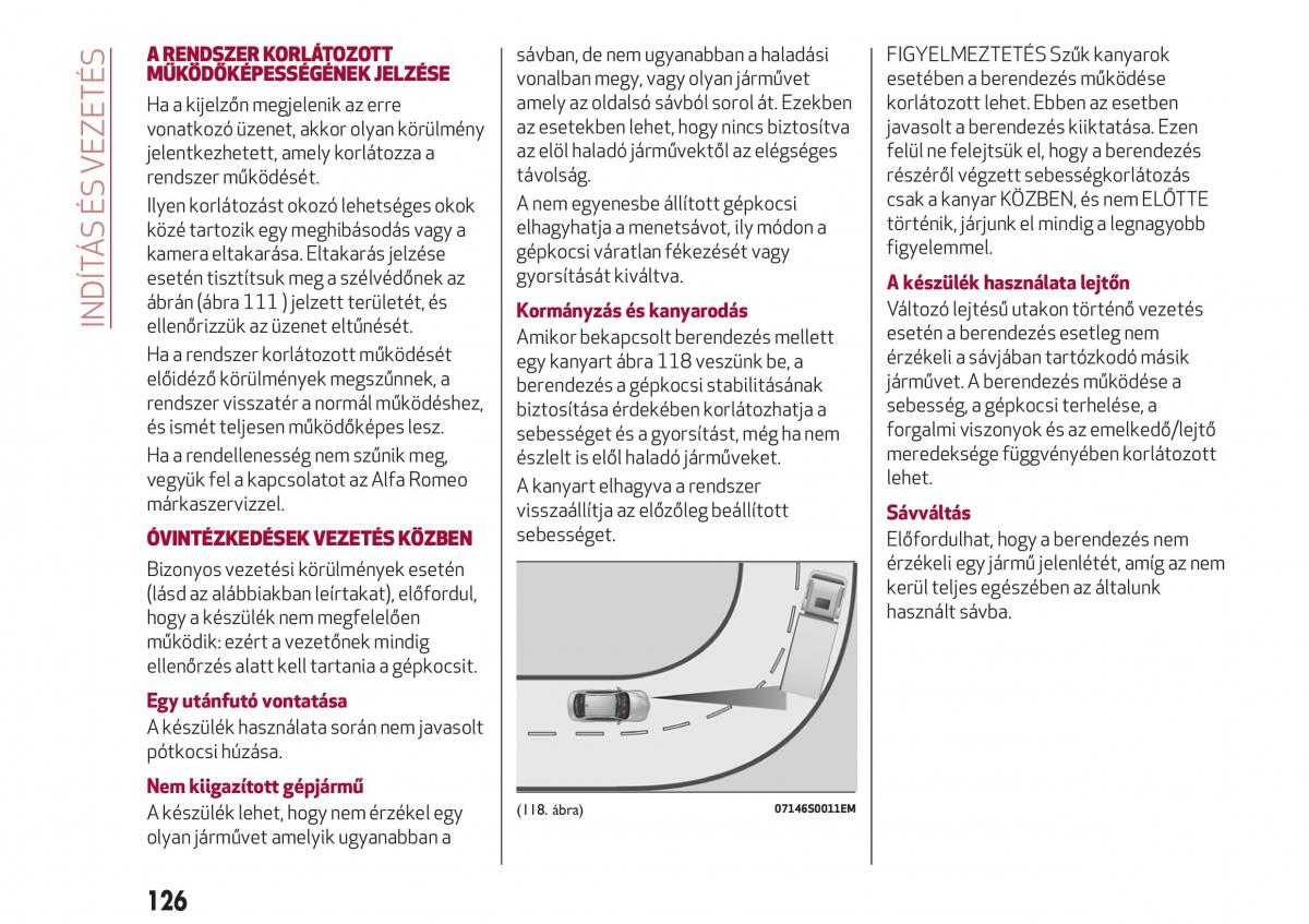 Alfa Romeo Giulia Kezelesi utmutato / page 128