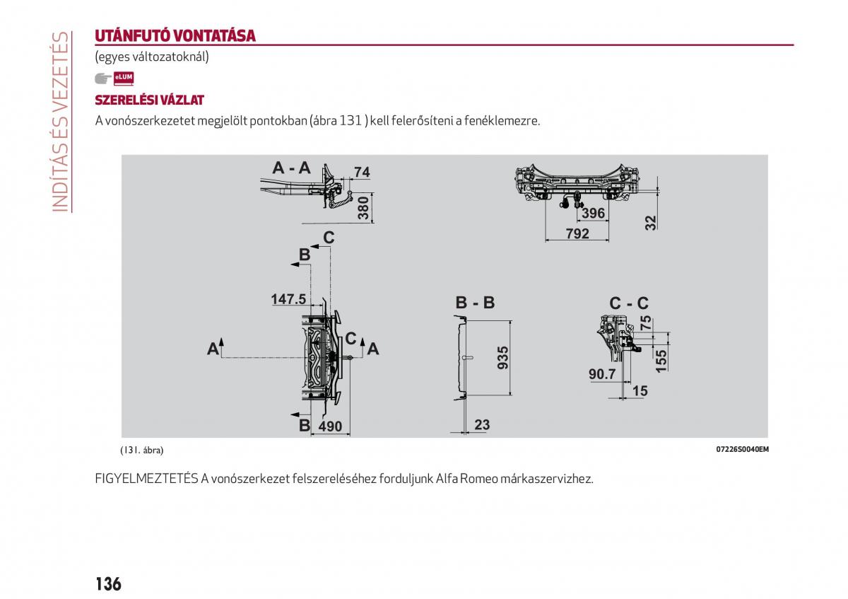 Alfa Romeo Giulia Kezelesi utmutato / page 138