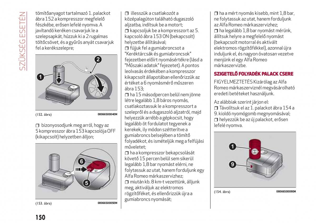 Alfa Romeo Giulia Kezelesi utmutato / page 152