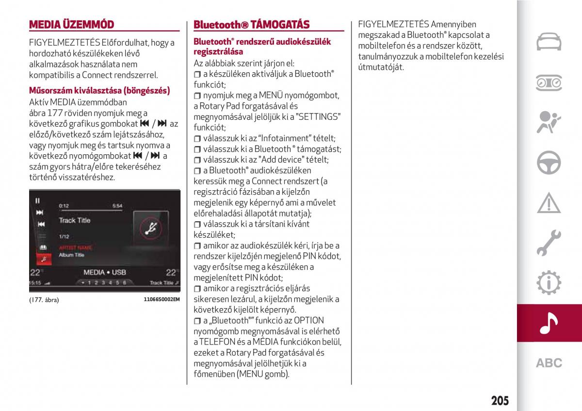 Alfa Romeo Giulia Kezelesi utmutato / page 207