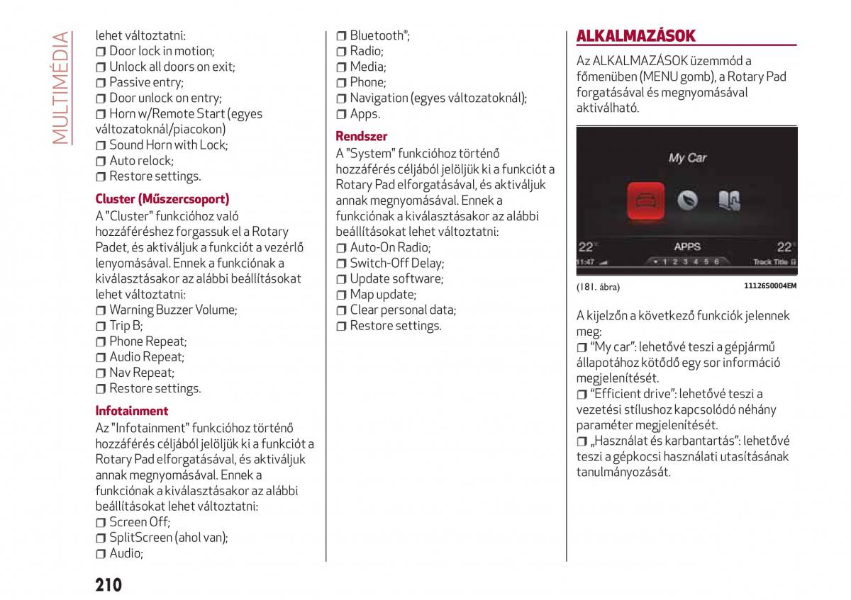 Alfa Romeo Giulia Kezelesi utmutato / page 212