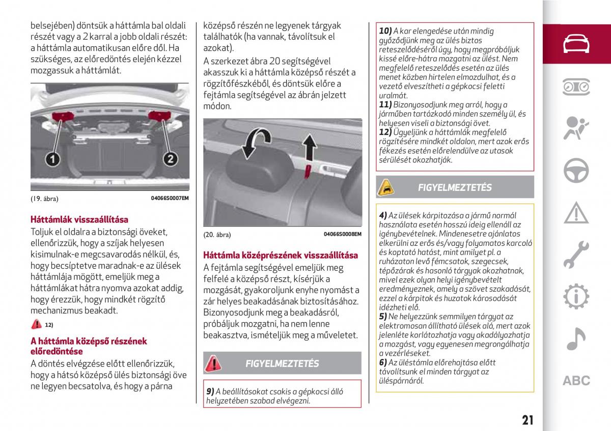 Alfa Romeo Giulia Kezelesi utmutato / page 23