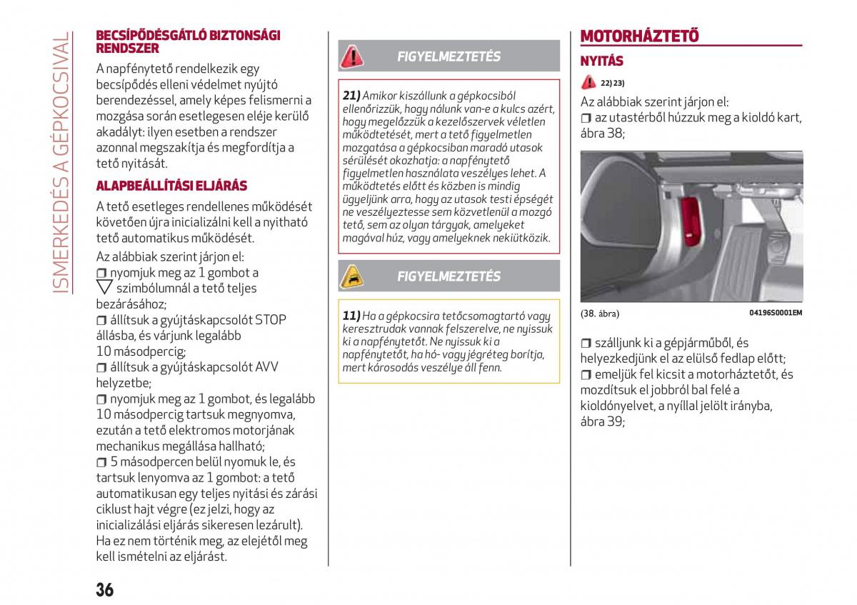 Alfa Romeo Giulia Kezelesi utmutato / page 38