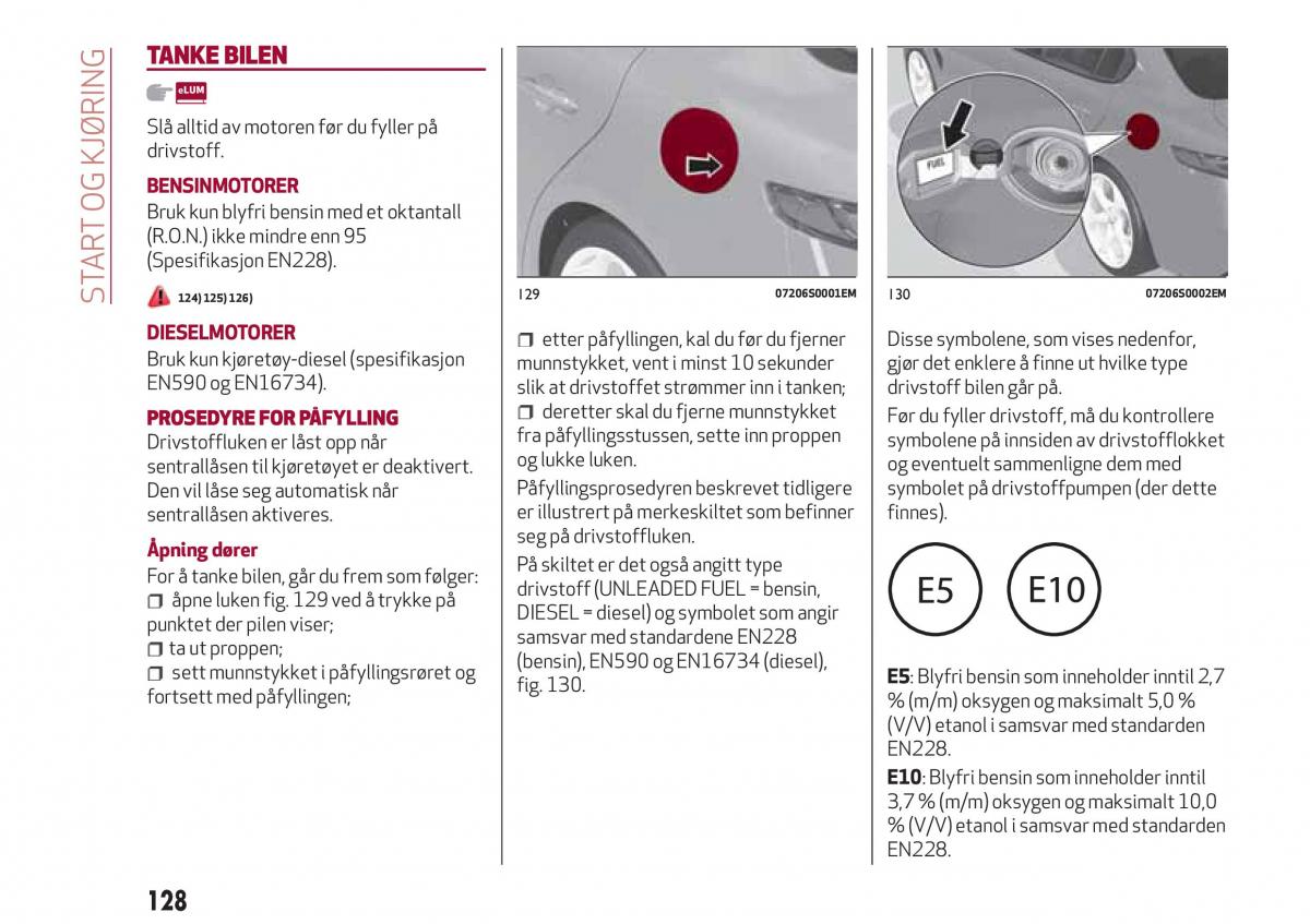 Alfa Romeo Giulia bruksanvisningen / page 130