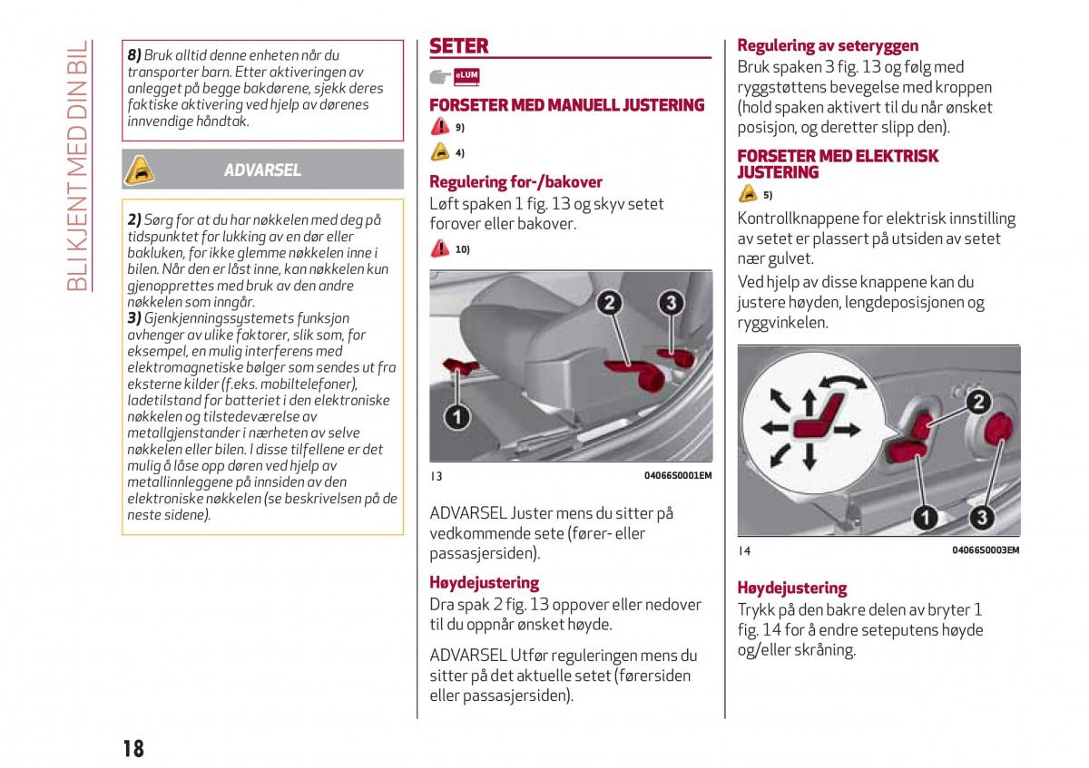 Alfa Romeo Giulia bruksanvisningen / page 20