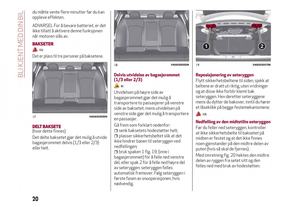 Alfa Romeo Giulia bruksanvisningen / page 22