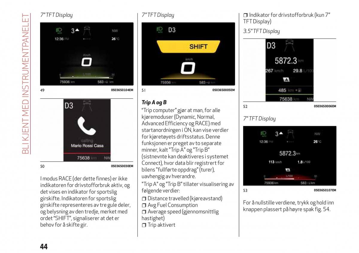 Alfa Romeo Giulia bruksanvisningen / page 46