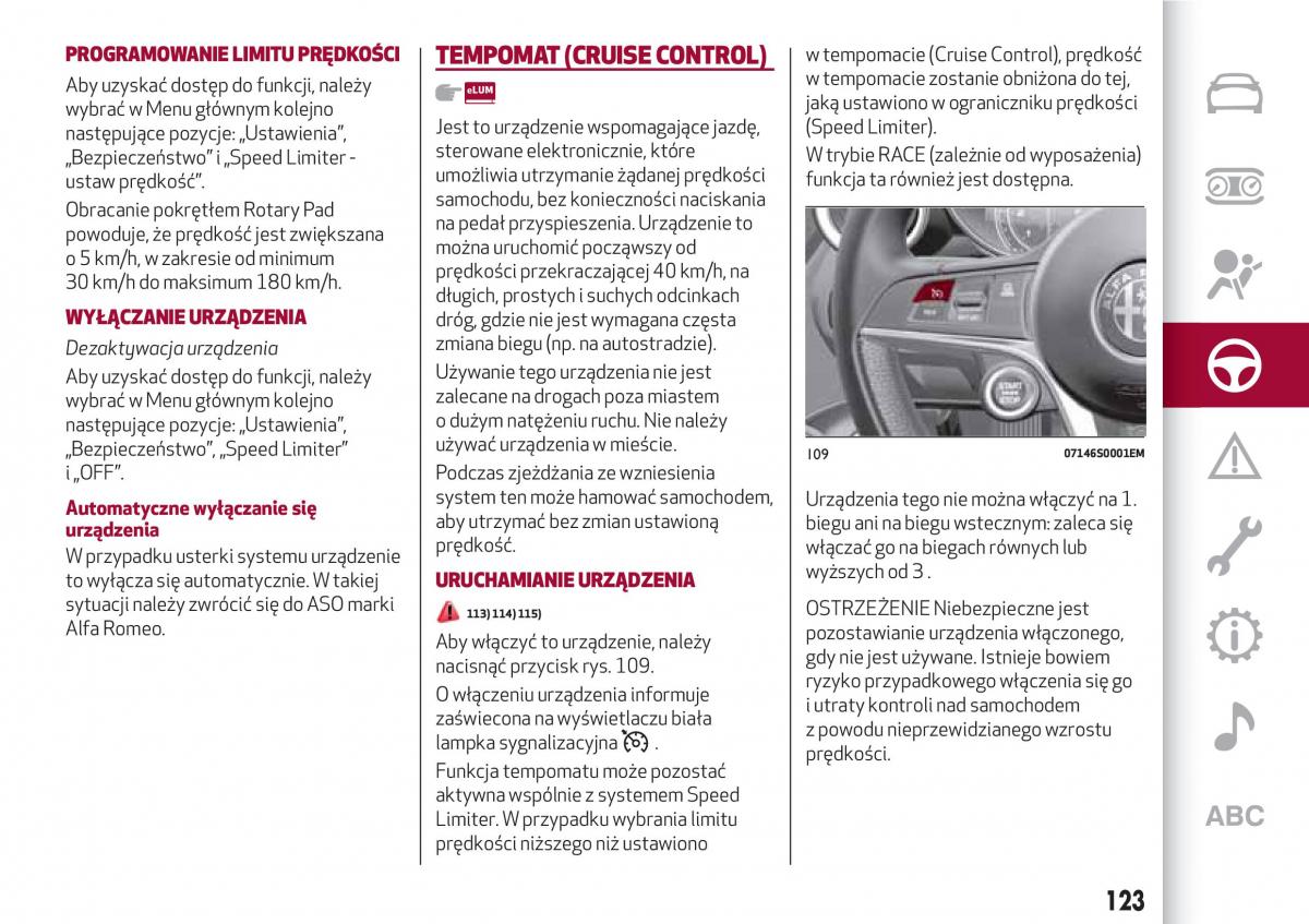 Alfa Romeo Giulia instrukcja obslugi / page 125