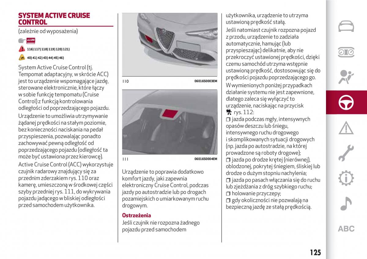 Alfa Romeo Giulia instrukcja obslugi / page 127