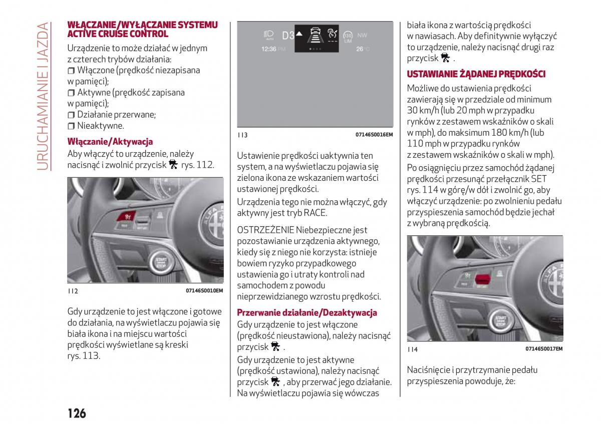 Alfa Romeo Giulia instrukcja obslugi / page 128