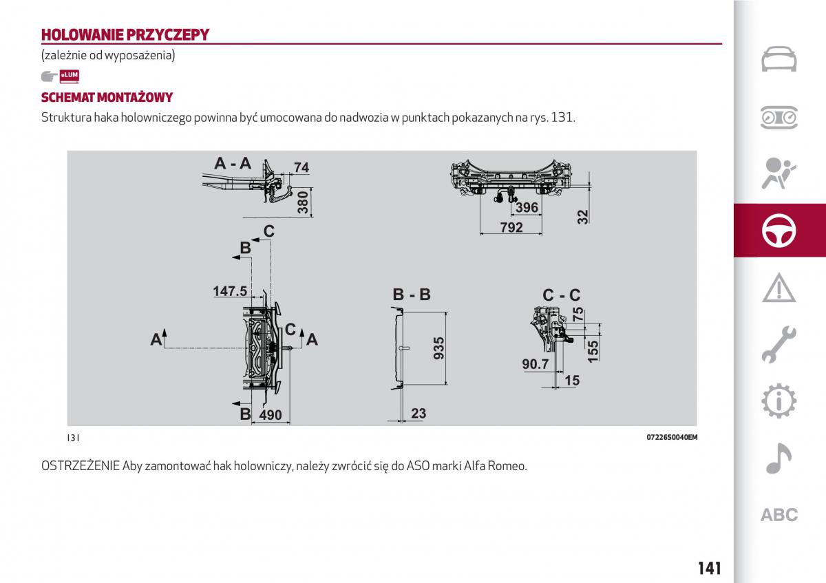 Alfa Romeo Giulia instrukcja obslugi / page 143