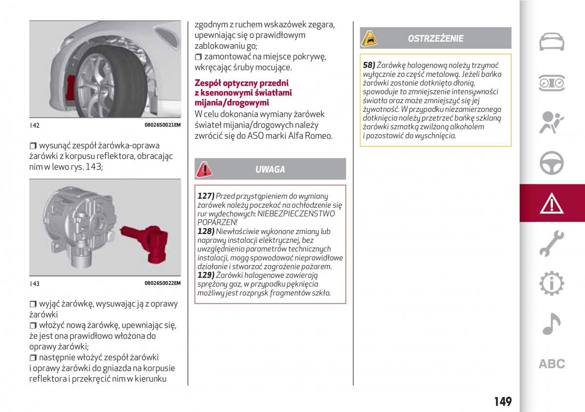 Alfa Romeo Giulia instrukcja obslugi / page 151