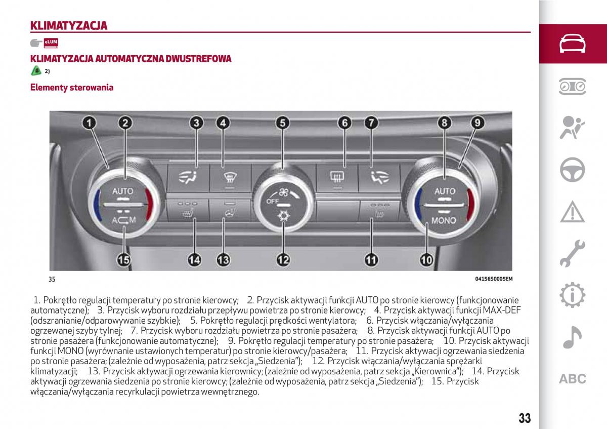 Alfa Romeo Giulia instrukcja obslugi / page 35