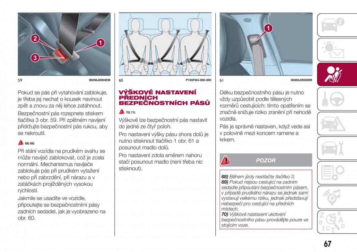 Fiat Tipo combi navod k obsludze / page 69