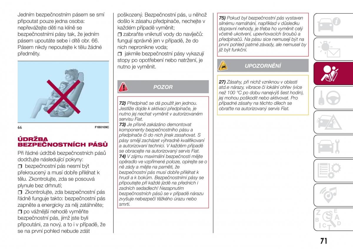 Fiat Tipo combi navod k obsludze / page 73