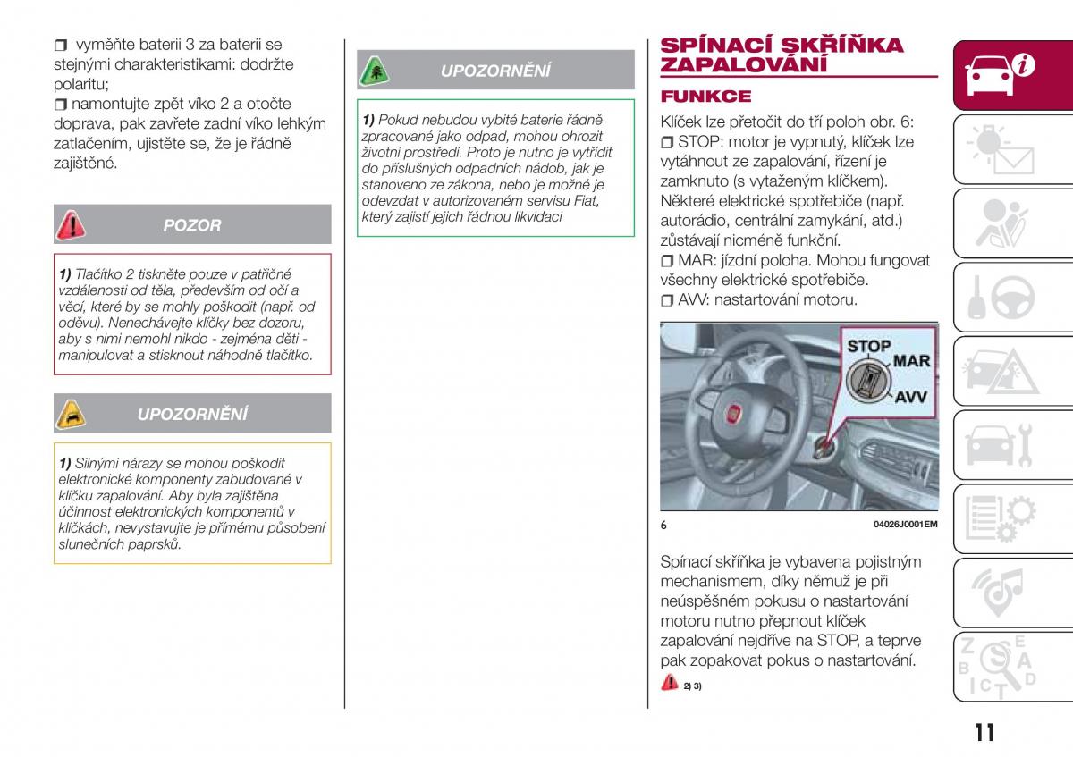 Fiat Tipo combi navod k obsludze / page 13