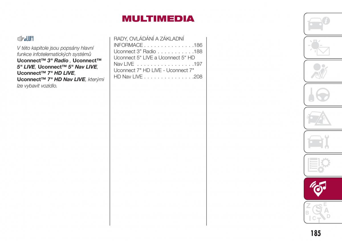 Fiat Tipo combi navod k obsludze / page 187