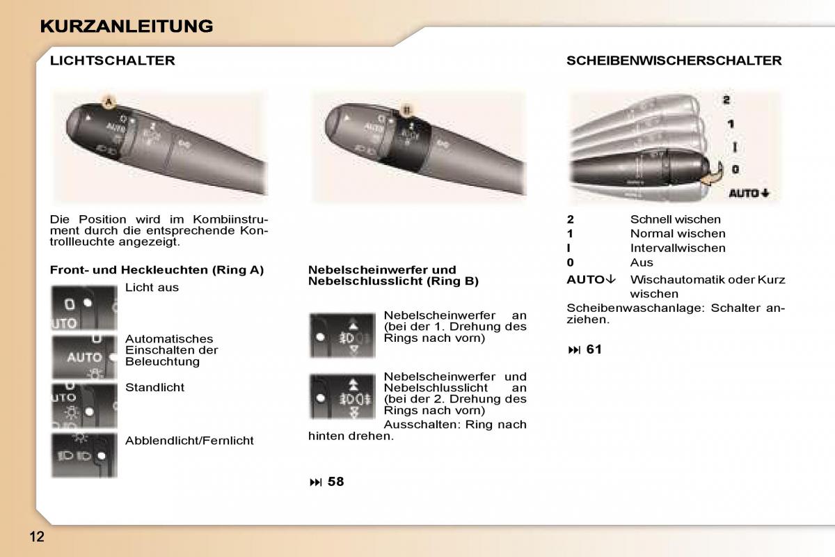 Peugeot 307 CC Handbuch / page 9