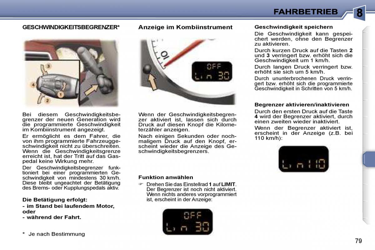 Peugeot 307 CC Handbuch / page 96