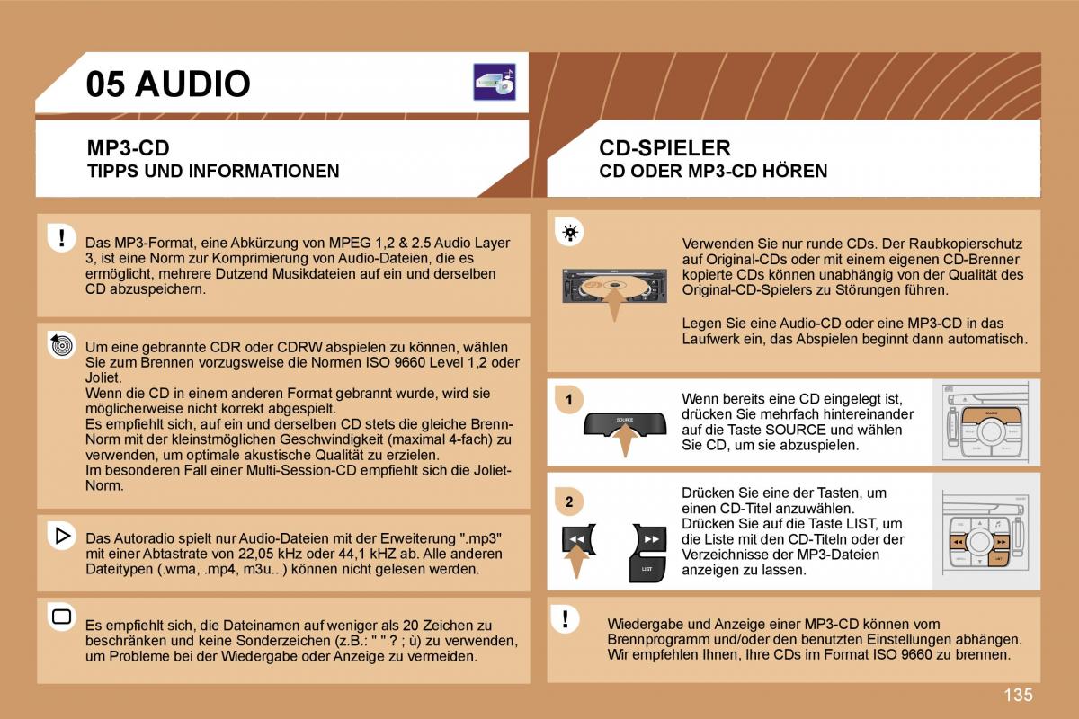 Peugeot 307 CC Handbuch / page 154