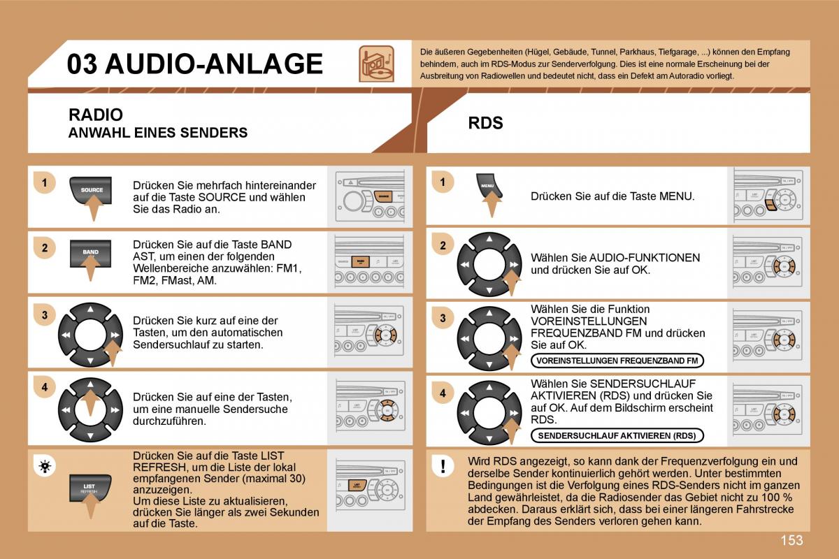 Peugeot 307 CC Handbuch / page 175