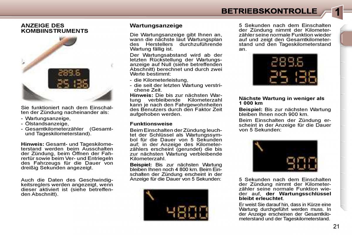 Peugeot 307 CC Handbuch / page 20