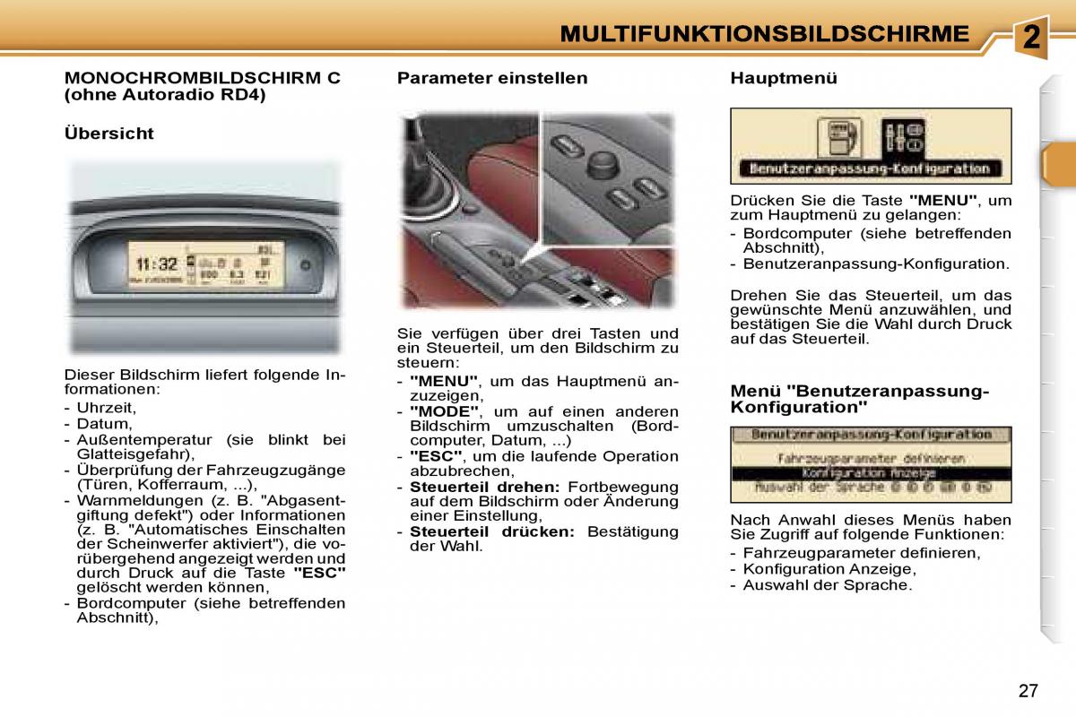 Peugeot 307 CC Handbuch / page 29