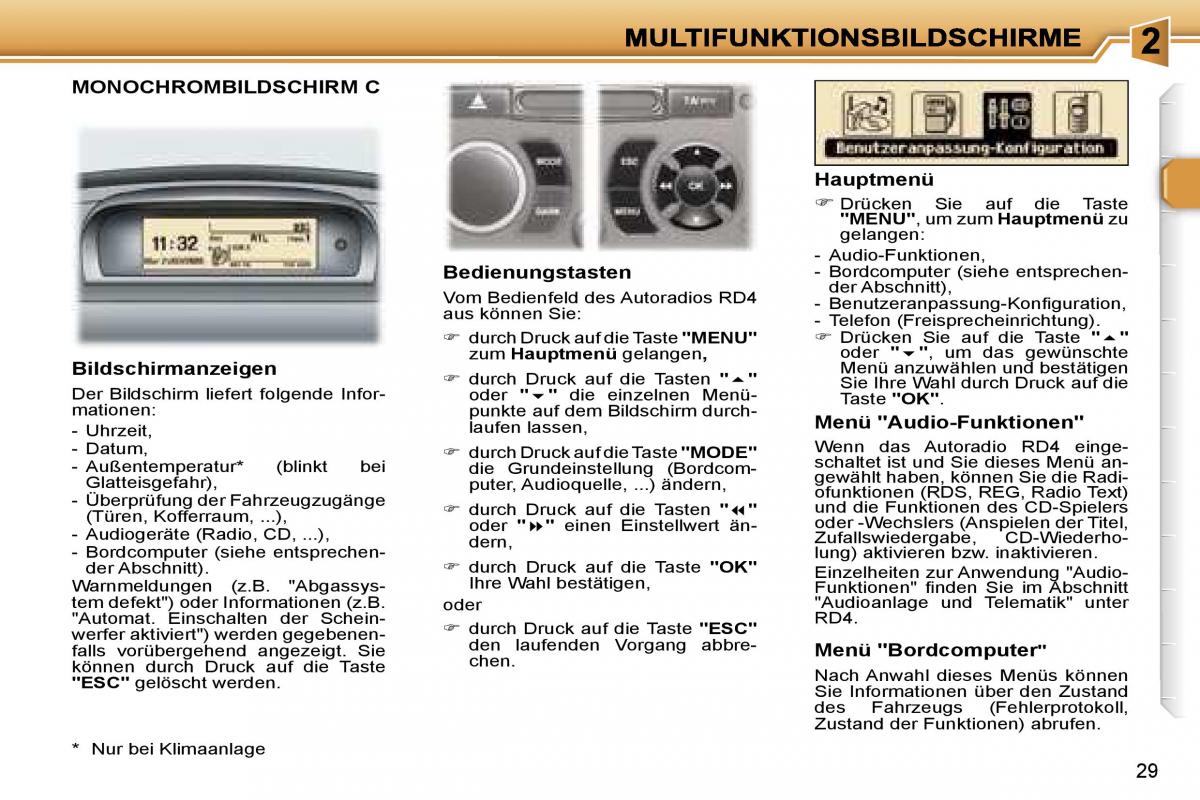 Peugeot 307 CC Handbuch / page 31