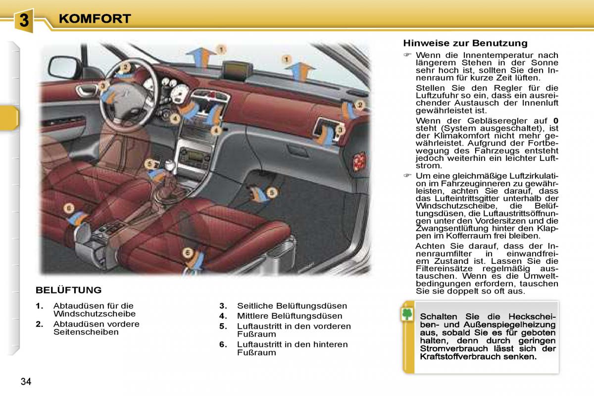 Peugeot 307 CC Handbuch / page 36