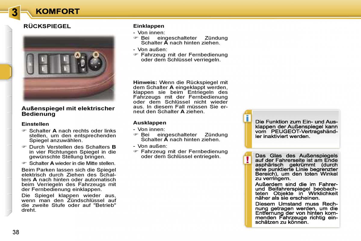 Peugeot 307 CC Handbuch / page 40