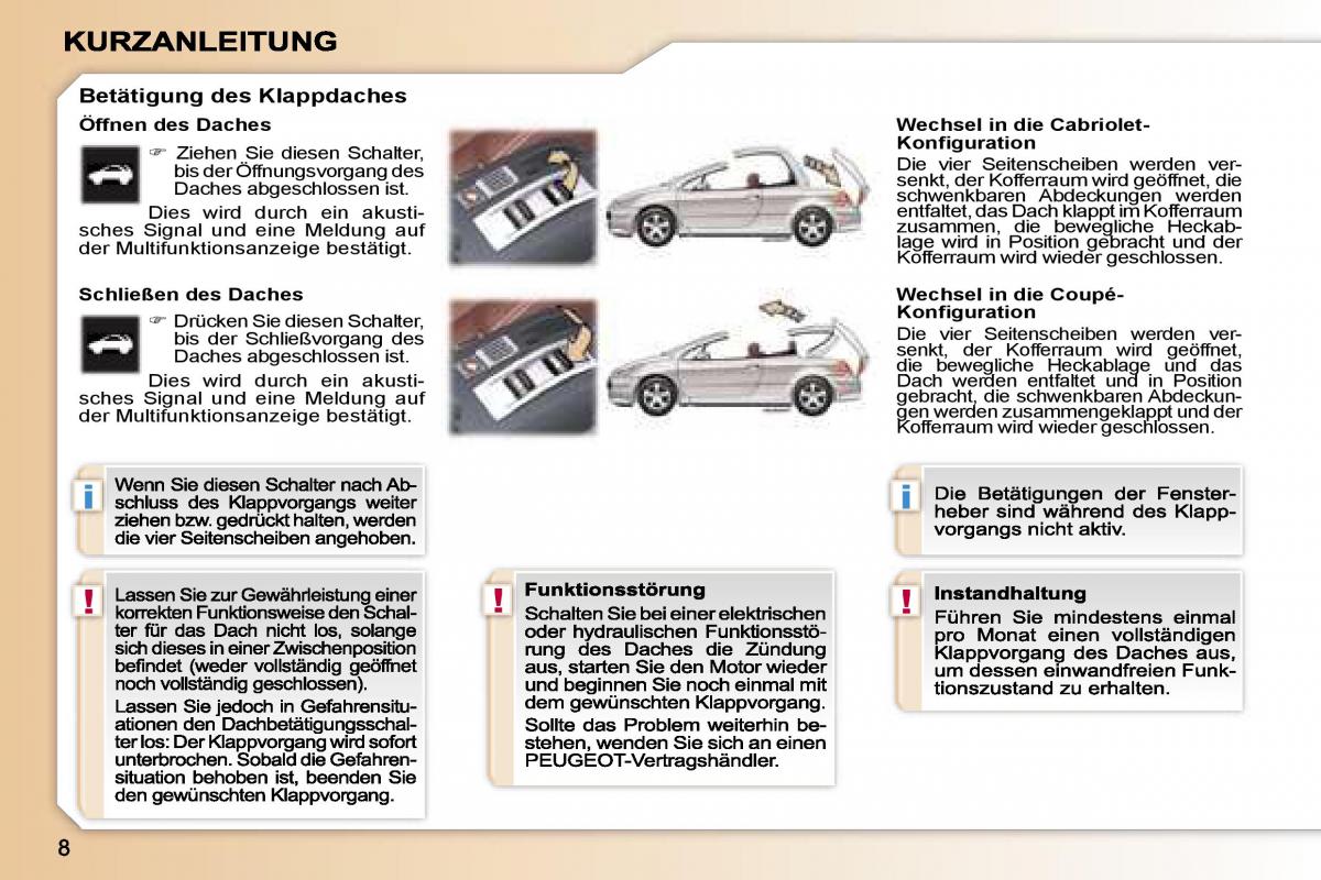 Peugeot 307 CC Handbuch / page 5